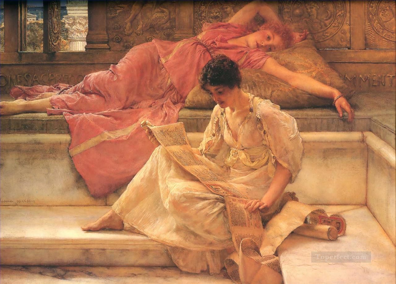 The Favourite Poet Romantic Sir Lawrence Alma Tadema Oil Paintings